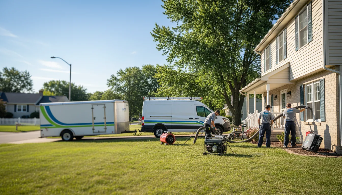 Flooded Basement Restoration And Cleanup With Repair in Baldwin City, KS near me